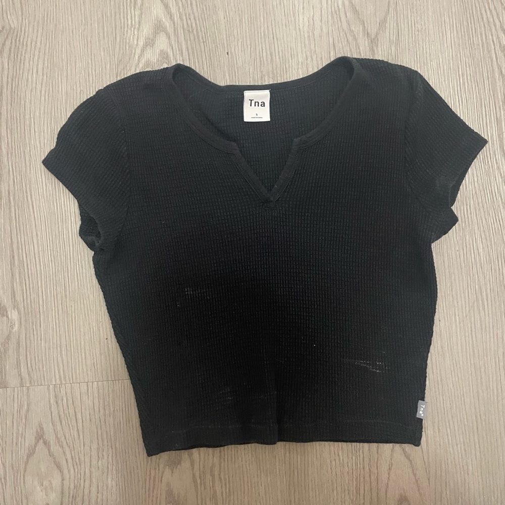 Tna Black Knit Crop Top